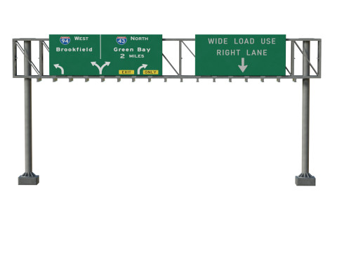 Highway Sign 06 3D Model