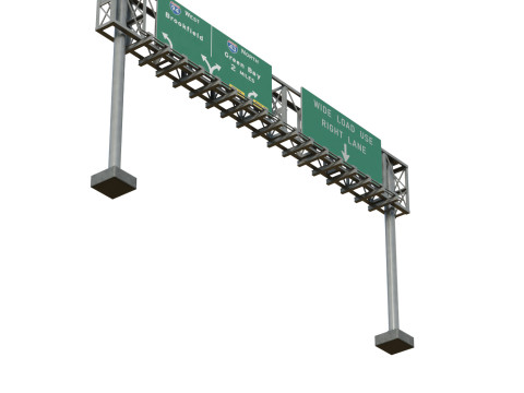 Highway Sign 06 3D Model