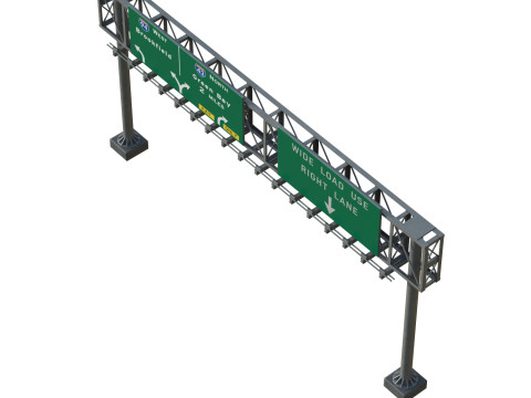 Highway Sign 06 3D Model