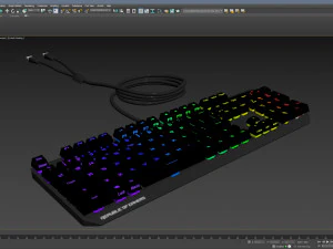Asus ROG Strix Preto Modelo 3D