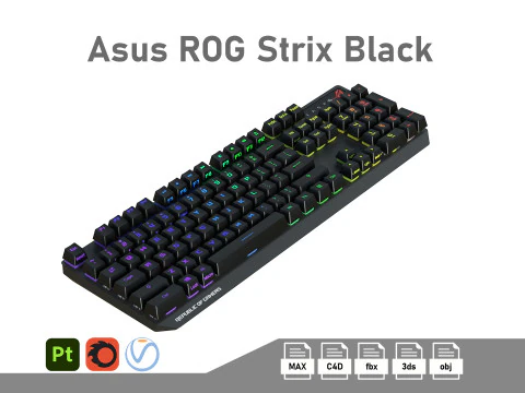 आसुस आरओजी स्ट्रिक्स ब्लैक 3D मॉडल