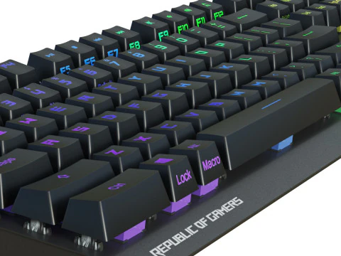 Asus ROG Strix Preto Modelo 3D