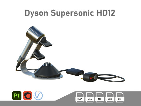 Dyson Supersonic HD12 3D-Modell