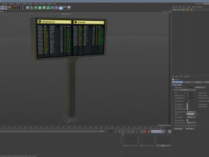 Airport Departures Sign 3D Model