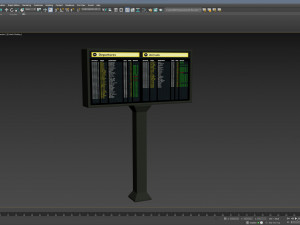 Airport Departures Sign Modelo 3D
