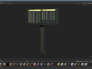 Airport Departures Sign 3D Model