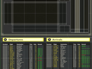 Airport Departures Sign Modelo 3D