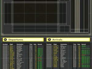 Airport Departures Sign 3D Model