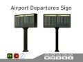 Airport Departures Sign 3D Model
