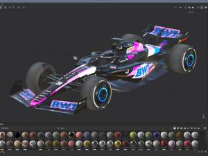 F1 Alpine A523 2023 3D Model