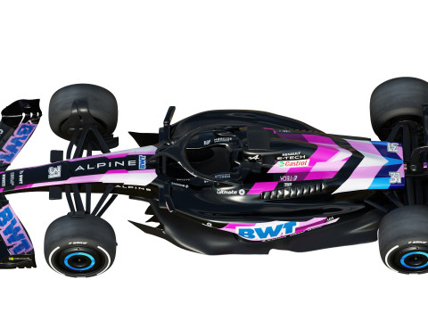 F1 Alpine A523 2023 3D Model