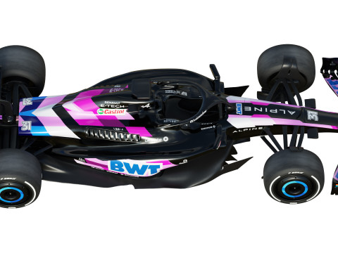 F1 Alpine A523 2023 3D Model