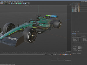 F1 Aston Martin AMR 24 2024 Model 3D