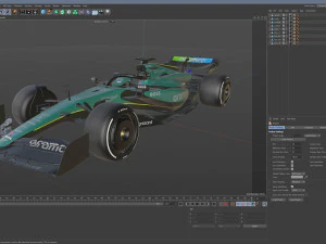 F1 Aston Martin AMR24 2024 Modèle 3D