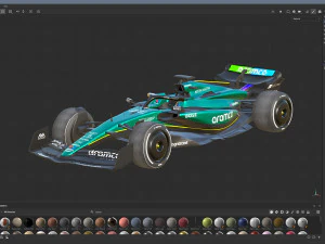 F1 Aston Martin AMR24 2024 Modèle 3D