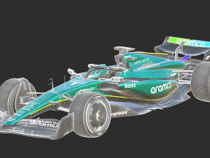 F1 Aston Martin AMR24 2024 Modèle 3D
