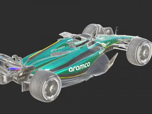 F1 Aston Martin AMR24 2024 Modèle 3D