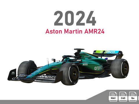 F1 Aston Martin AMR 24 2024 3D Model