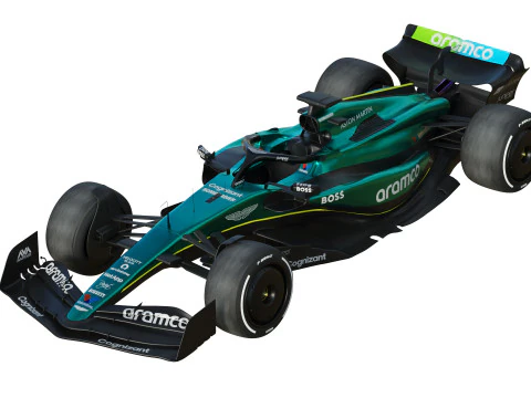 F1 Aston Martin AMR24 2024 Modèle 3D