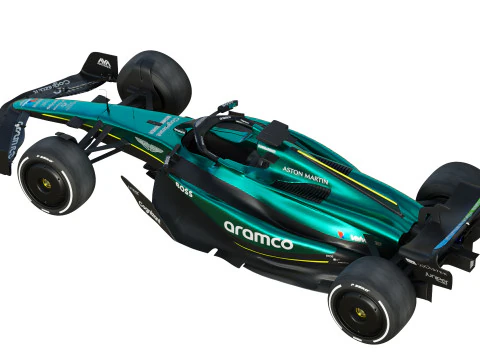 F1 Aston Martin AMR24 2024 Modèle 3D