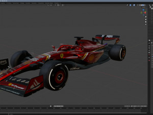 F1 Scuderia SF24 2024 3Dモデル