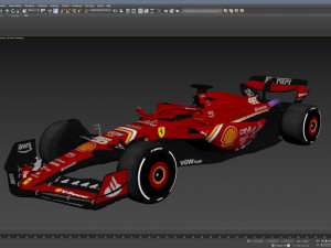 F1 Scuderia SF24 2024 3Dモデル