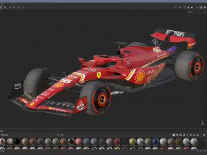 F1 Scuderia SF24 2024 3Dモデル