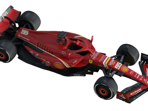 F1 Scuderia SF24 2024 3Dモデル