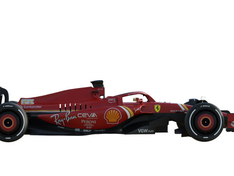 F1 Scuderia SF24 2024 3Dモデル