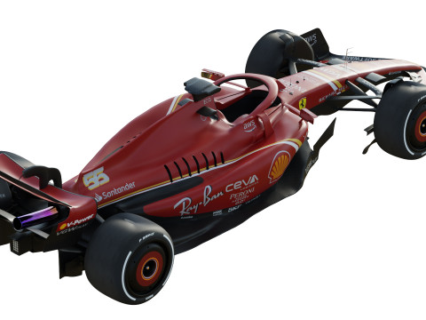 F1 Scuderia SF24 2024 3Dモデル