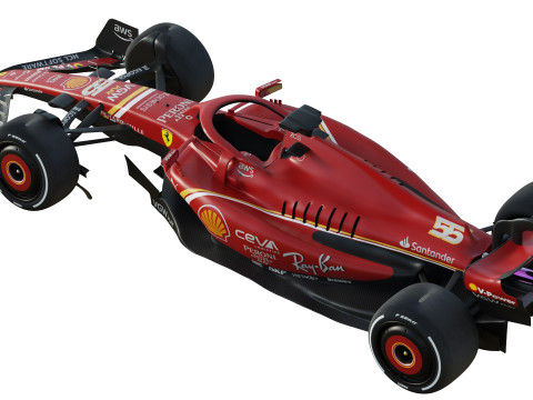 F1 Scuderia SF24 2024 3Dモデル