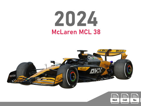 F1 McLaren MCL38 2024 3D Model