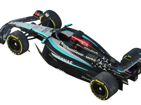 F1 Mercedes W15 2024 3D Model in Racing 494930 | 3DExport