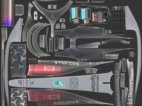 F1 Mercedes W15 2024 Model 3D