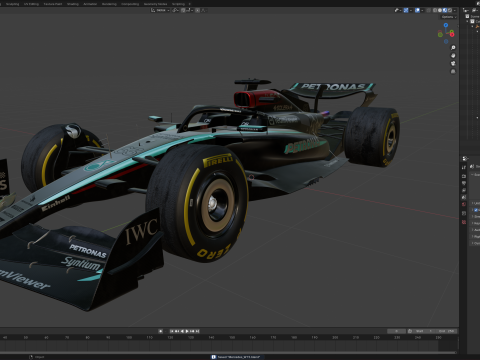 F1 Mercedes W15 2024 Model 3D