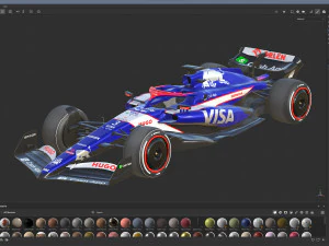 F1 Racing Bulls 2024 3D Model