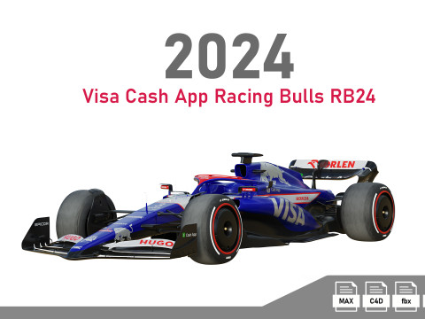 F1 Racing Bulls 2024 3D Model