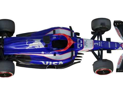 F1 Racing Bulls 2024 3D Model