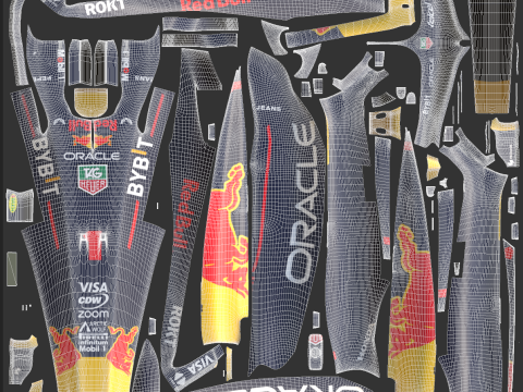 F1 Red-Bull RB20 2024 3D Модель