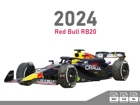 F1 Red-Bull RB20 2024 3D Model