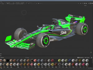 Estaca F1 Sauber C44 2024 Modelo 3D