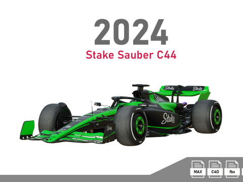 F1 Stake Sauber C44 2024 3D Model