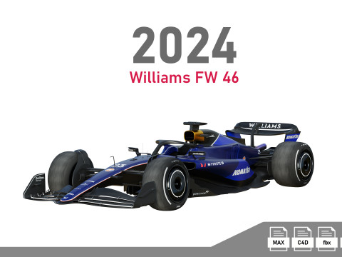 F1 Williams FW46 2024 3D Model