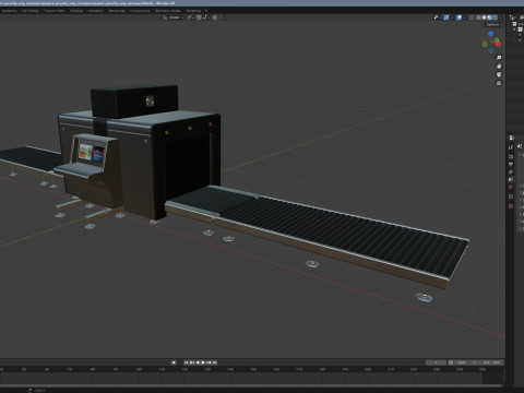 Airport Security X-ray Conveyer 3D Модель