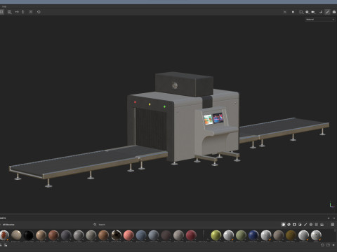 Airport Security X-ray Conveyer 3D Модель