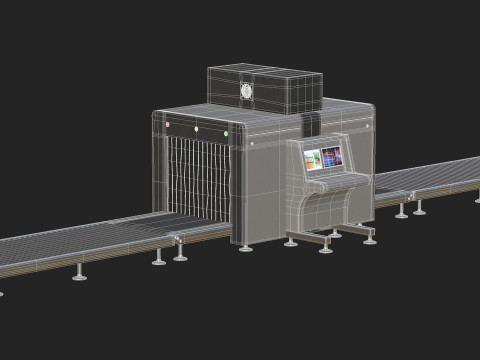 Airport Security X-ray Conveyer 3D Модель