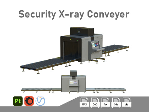Airport Security X-ray Conveyer 3D Модель