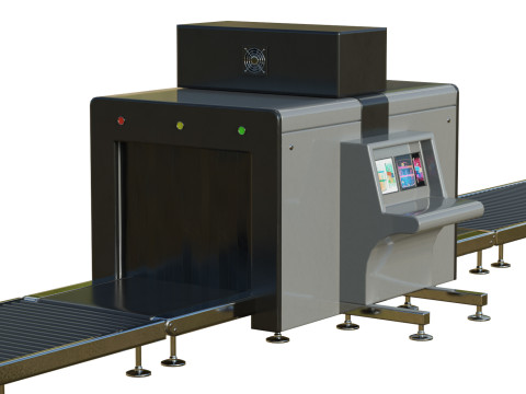 Airport Security X-ray Conveyer 3D Модель