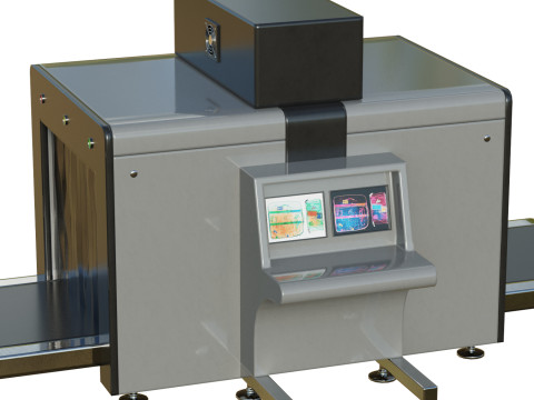 Airport Security X-ray Conveyer 3D Модель