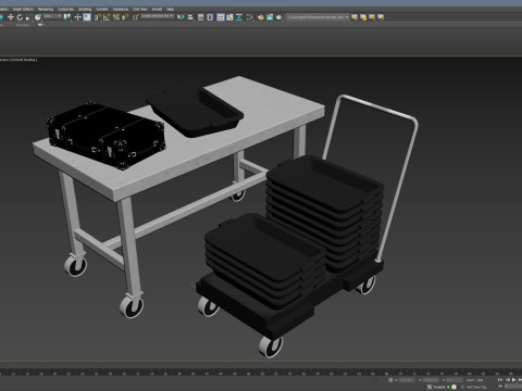 Airport Table Props Modelo 3D